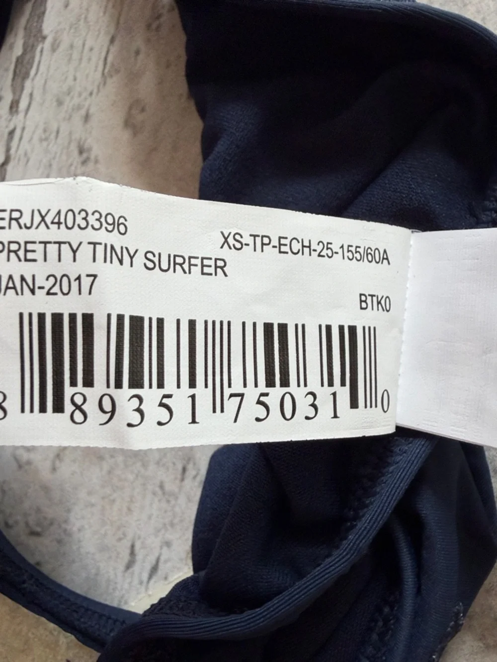 Roxy Navy Embroidered Strappy Bikini Bottom